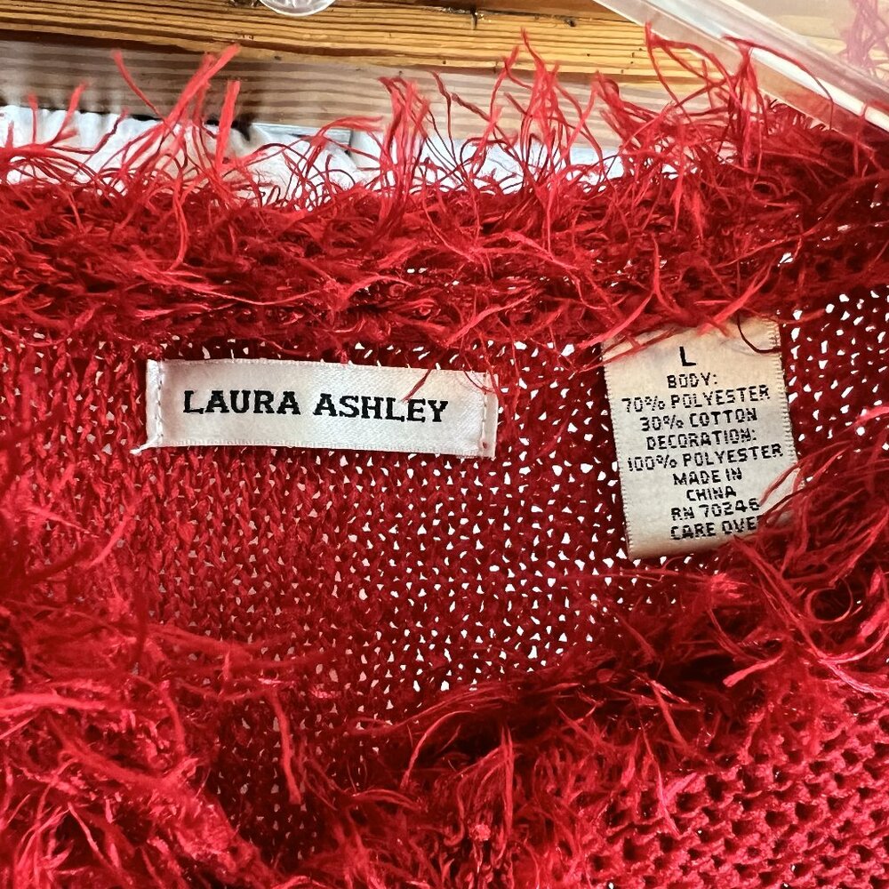 Women's Laura Ashley Cardigan Holiday jeweled button-up - Picture 2 of 5